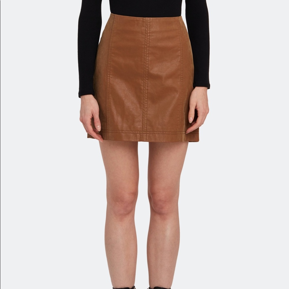 Modern Femme Faux Leather Skirt